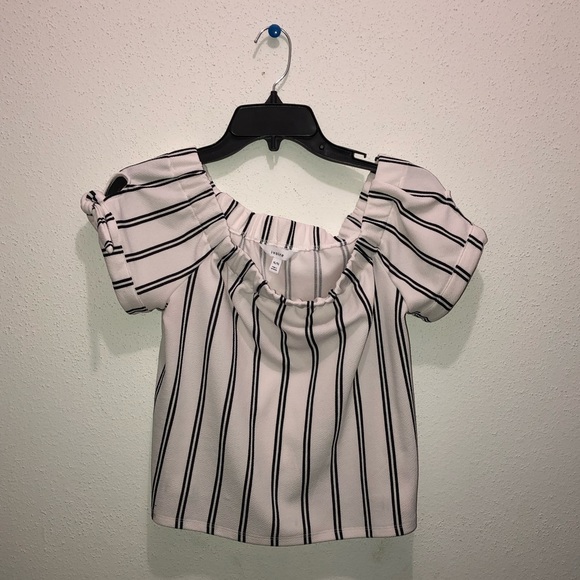 ivoire Tops - white with black stripes shirt ivoire Tops - white with black stripes shirt